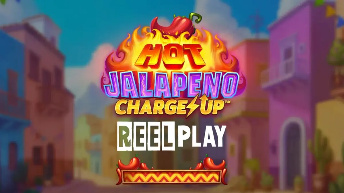 Interface vibrante do slot Hot Jalapeño Charge Up com elementos temáticos mexicanos